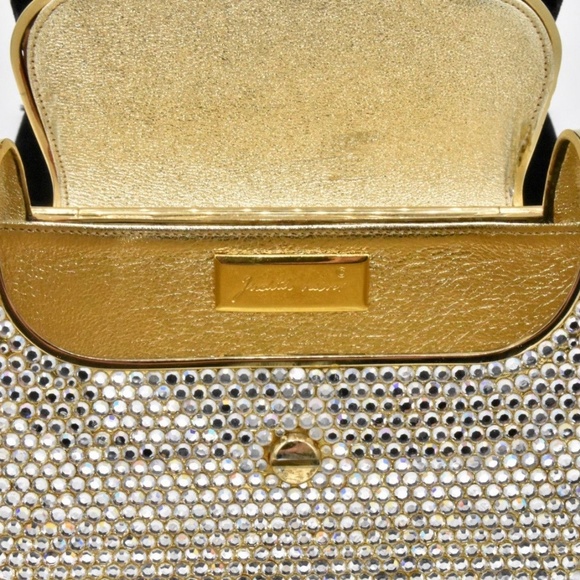 Judith Leiber Clutch Purse Swarovski Gold Sparkle - Picture 4 of 5